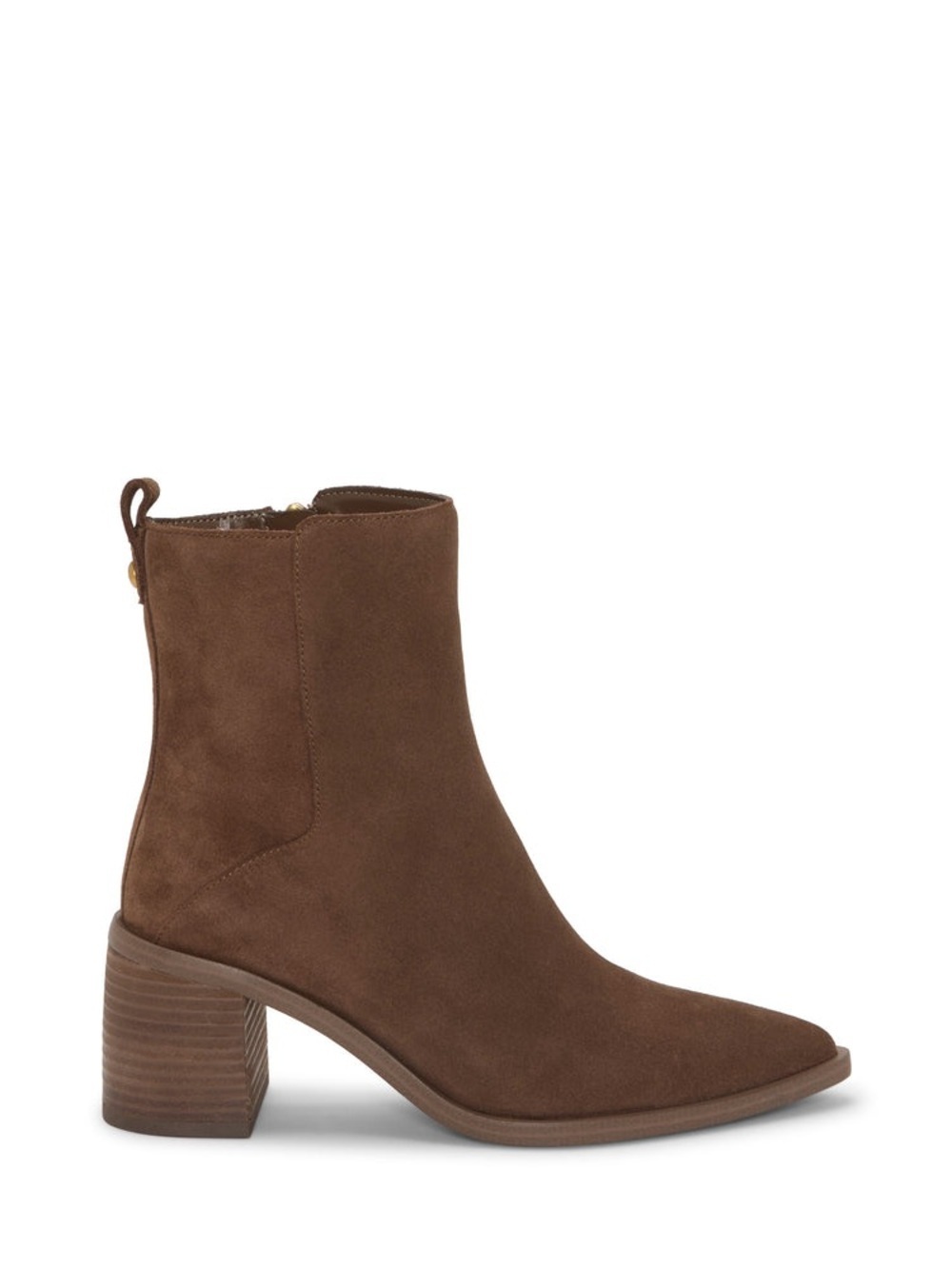 Vince Camuto Lorelei Suede Bootie in Toasted Taupe